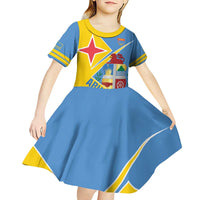 Custom Aruba Football Kid Short Sleeve Dress 2025 Coat Of Arms Style