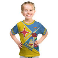 Custom Aruba Football Kid T Shirt 2025 Coat Of Arms Style