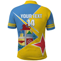 Custom Aruba Football Polo Shirt 2025 Coat Of Arms Style