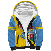 Custom Aruba Football Sherpa Hoodie 2025 Coat Of Arms Style