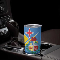 Custom Aruba Football Tumbler Cup 2025 Coat Of Arms Style