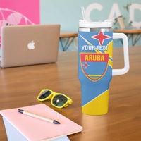 Custom Aruba Football Tumbler With Handle 2025 Coat Of Arms Style