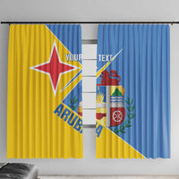 Custom Aruba Football Window Curtain 2025 Coat Of Arms Style