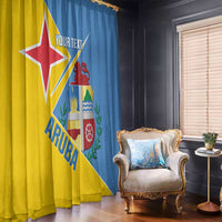 Custom Aruba Football Window Curtain 2025 Coat Of Arms Style