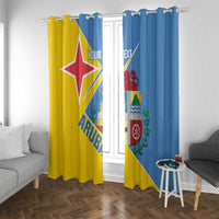 Custom Aruba Football Window Curtain 2025 Coat Of Arms Style