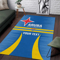 Custom Aruba Football Area Rug 2025 Go Champions Flag Color