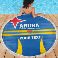 Custom Aruba Football Beach Blanket 2025 Go Champions Flag Color