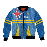 Custom Aruba Football Bomber Jacket 2025 Go Champions Flag Color