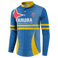 Custom Aruba Football Button Sweatshirt 2025 Go Champions Flag Color