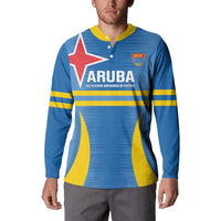 Custom Aruba Football Button Sweatshirt 2025 Go Champions Flag Color