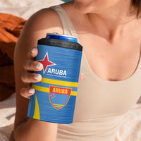 Custom Aruba Football 4 in 1 Can Cooler Tumbler 2025 Go Champions Flag Color