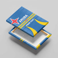 Custom Aruba Football Canvas Wall Art 2025 Go Champions Flag Color