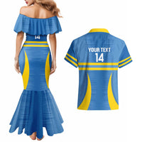 Custom Aruba Football Couples Matching Mermaid Dress and Hawaiian Shirt 2025 Go Champions Flag Color