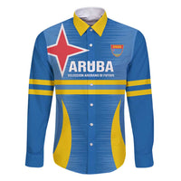 Custom Aruba Football Family Matching Short Sleeve Bodycon Dress and Hawaiian Shirt 2025 Go Champions Flag Color