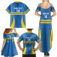 Custom Aruba Football Family Matching Summer Maxi Dress and Hawaiian Shirt 2025 Go Champions Flag Color