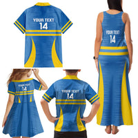 Custom Aruba Football Family Matching Tank Maxi Dress and Hawaiian Shirt 2025 Go Champions Flag Color