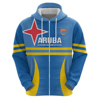 Custom Aruba Football Hoodie 2025 Go Champions Flag Color