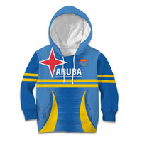 Custom Aruba Football Kid Hoodie 2025 Go Champions Flag Color