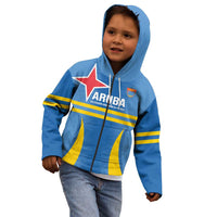 Custom Aruba Football Kid Hoodie 2025 Go Champions Flag Color