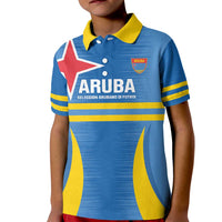 Custom Aruba Football Kid Polo Shirt 2025 Go Champions Flag Color