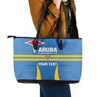 Custom Aruba Football Leather Tote Bag 2025 Go Champions Flag Color