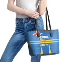 Custom Aruba Football Leather Tote Bag 2025 Go Champions Flag Color