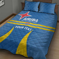 Custom Aruba Football Quilt Bed Set 2025 Go Champions Flag Color