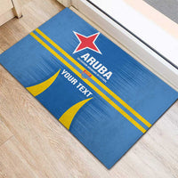 Custom Aruba Football Rubber Doormat 2025 Go Champions Flag Color