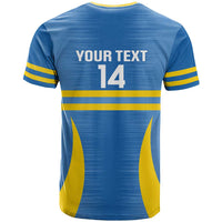 Custom Aruba Football T Shirt 2025 Go Champions Flag Color