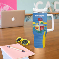 Custom Aruba Football Tumbler With Handle 2025 Go Champions Flag Color