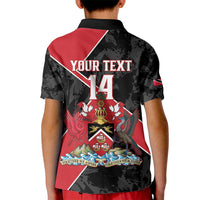 Custom Trinidad and Tobago Football Kid Polo Shirt 2025 Go Soca Warriors