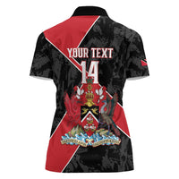 Custom Trinidad and Tobago Football Women Polo Shirt 2025 Go Soca Warriors