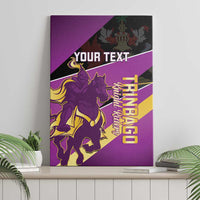 Custom Trinidad and Tobago Cricket Canvas Wall Art Come On Knight Riders Purple Version