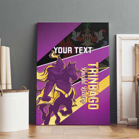 Custom Trinidad and Tobago Cricket Canvas Wall Art Come On Knight Riders Purple Version