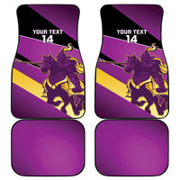 Custom Trinidad and Tobago Cricket Car Mats Come On Knight Riders Purple Version