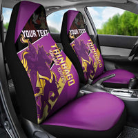Custom Trinidad and Tobago Cricket Car Seat Cover Come On Knight Riders Purple Version