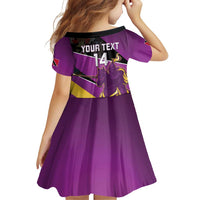 Custom Trinidad and Tobago Cricket Family Matching Puletasi and Hawaiian Shirt Come On Knight Riders Purple Version