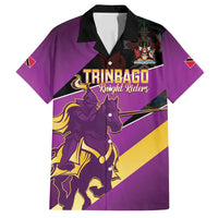 Custom Trinidad and Tobago Cricket Family Matching Puletasi and Hawaiian Shirt Come On Knight Riders Purple Version