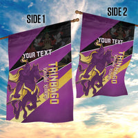 Custom Trinidad and Tobago Cricket Garden Flag Come On Knight Riders Purple Version