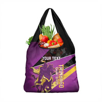 Custom Trinidad and Tobago Cricket Grocery Bag Come On Knight Riders Purple Version