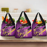 Custom Trinidad and Tobago Cricket Grocery Bag Come On Knight Riders Purple Version