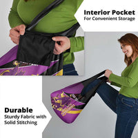 Custom Trinidad and Tobago Cricket Grocery Bag Come On Knight Riders Purple Version
