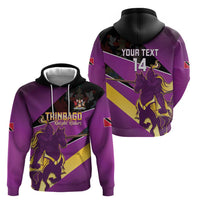 Custom Trinidad and Tobago Cricket Hoodie Come On Knight Riders Purple Version