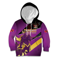 Custom Trinidad and Tobago Cricket Kid Hoodie Come On Knight Riders Purple Version