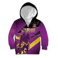 Custom Trinidad and Tobago Cricket Kid Hoodie Come On Knight Riders Purple Version