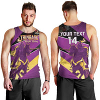 Custom Trinidad and Tobago Cricket Men Tank Top Come On Knight Riders Purple Version