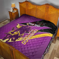 Custom Trinidad and Tobago Cricket Quilt Come On Knight Riders Purple Version