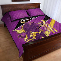 Custom Trinidad and Tobago Cricket Quilt Bed Set Come On Knight Riders Purple Version