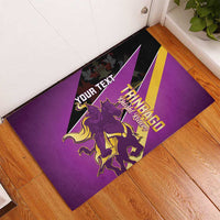 Custom Trinidad and Tobago Cricket Rubber Doormat Come On Knight Riders Purple Version
