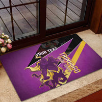 Custom Trinidad and Tobago Cricket Rubber Doormat Come On Knight Riders Purple Version